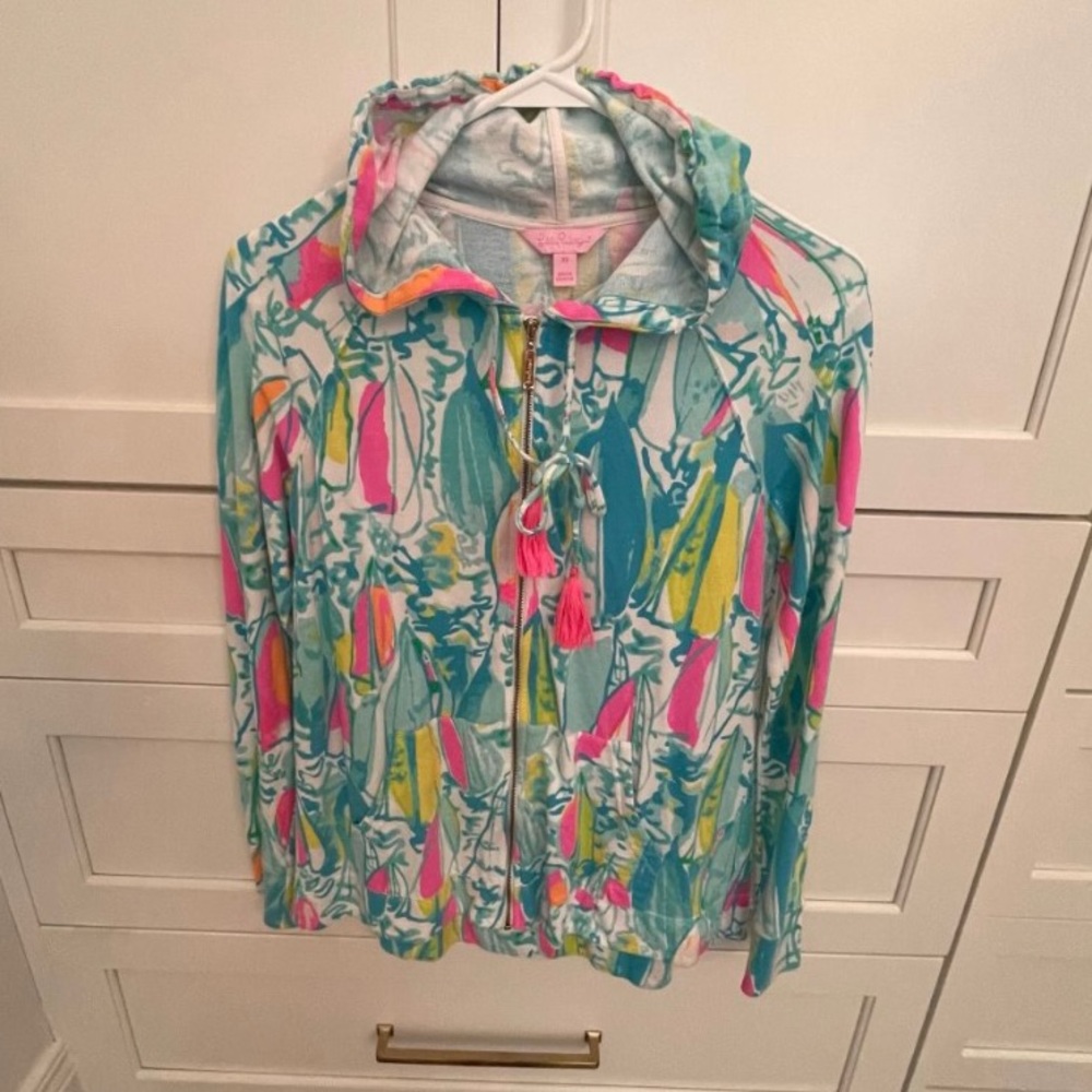 Lilly P. Full zip with hood. Never worn
